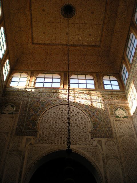 Detalle de la mezquita/mausoleo de Mulay Ismail en Meknés o Mequinez