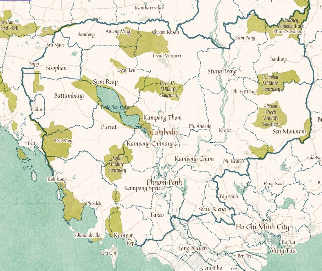 Mapa de Camboya
