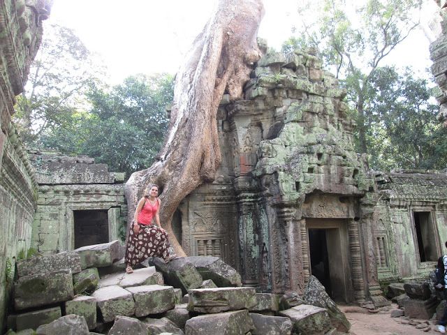 Raíces en Ta Prohm en Angkor, Camboya