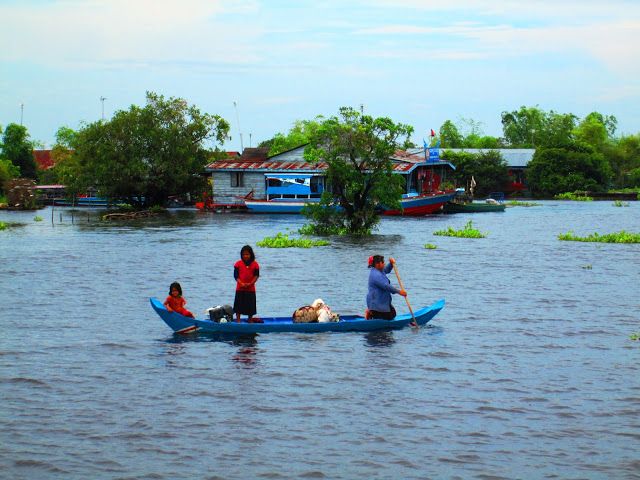 Lago Tonlé Sap en Camboya