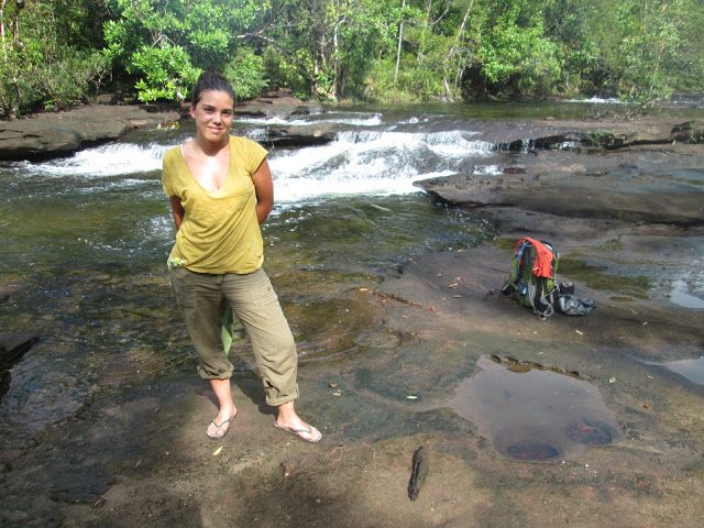 Recién levantada, al lado de nuestro campamento