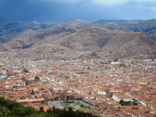 Vistas desde la fortaleza inca de Cuzco