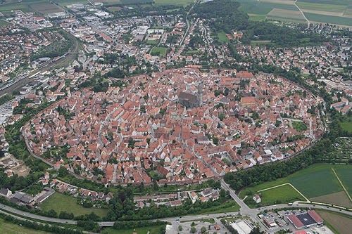 Imagen aérea de Nördlingen