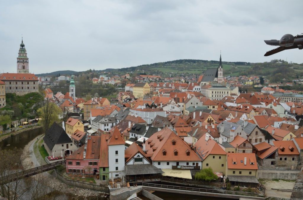 Vistas yendo a los jardines de Cesky Krumlov