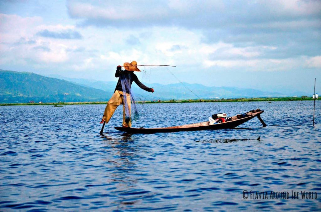 Pescador real del lago Inle