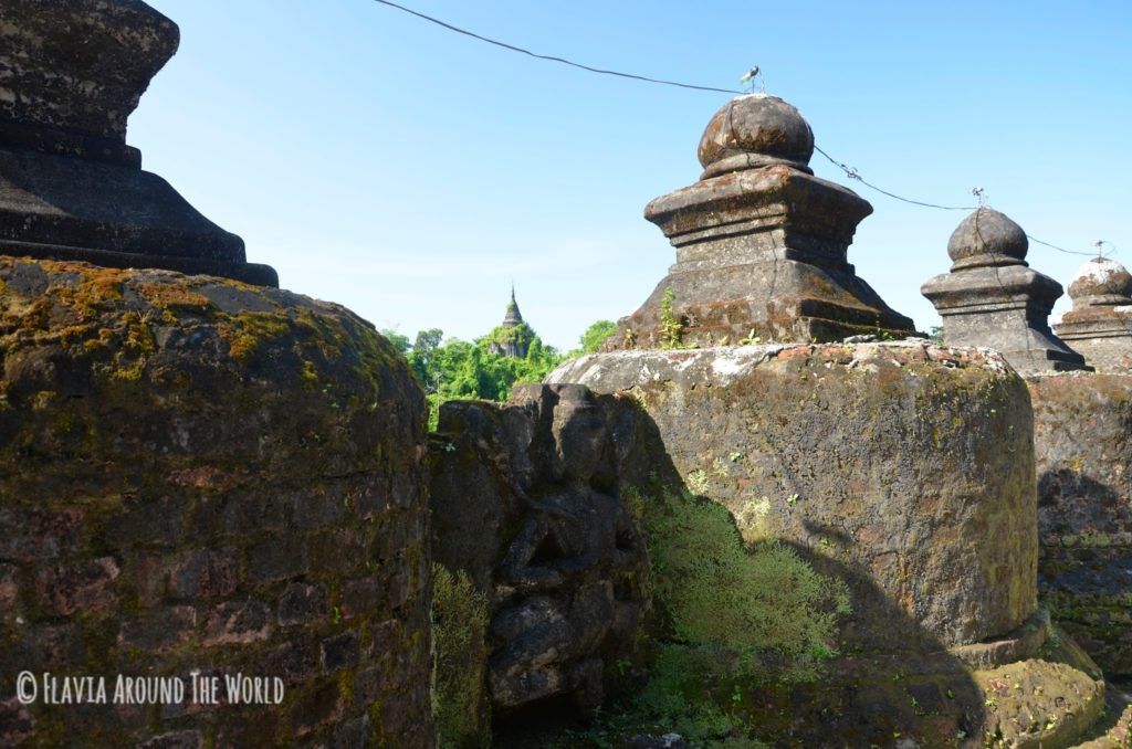 Detalle del templo Shitthaung, Mrauk U, Myanmar