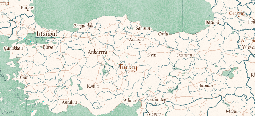 Mapa de Turquía