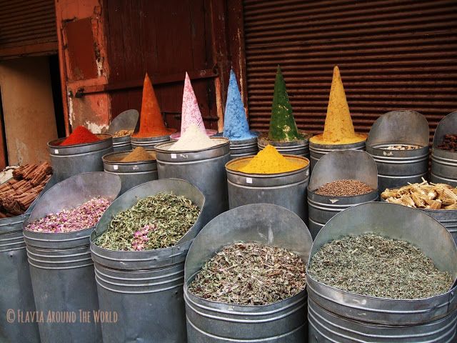 Especias de la mellah en Marrakech