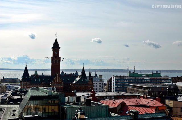 Vistas desde lo alto de la torre de Helsingborg