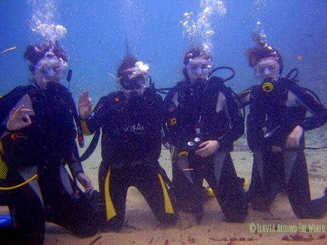 Mi bautismo en Lloret de Mar con mi hermana y dos amigas