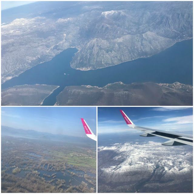 vistas de Montenegro desde el avion