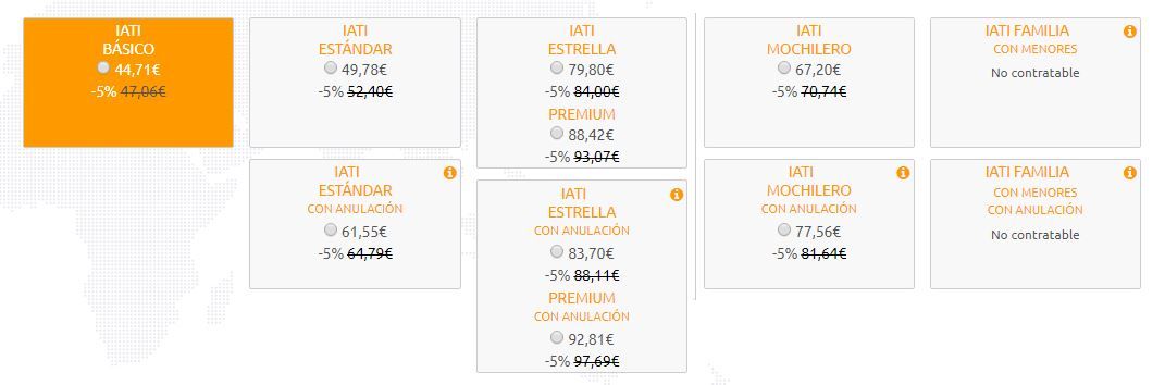 precios seguros de viaje iati